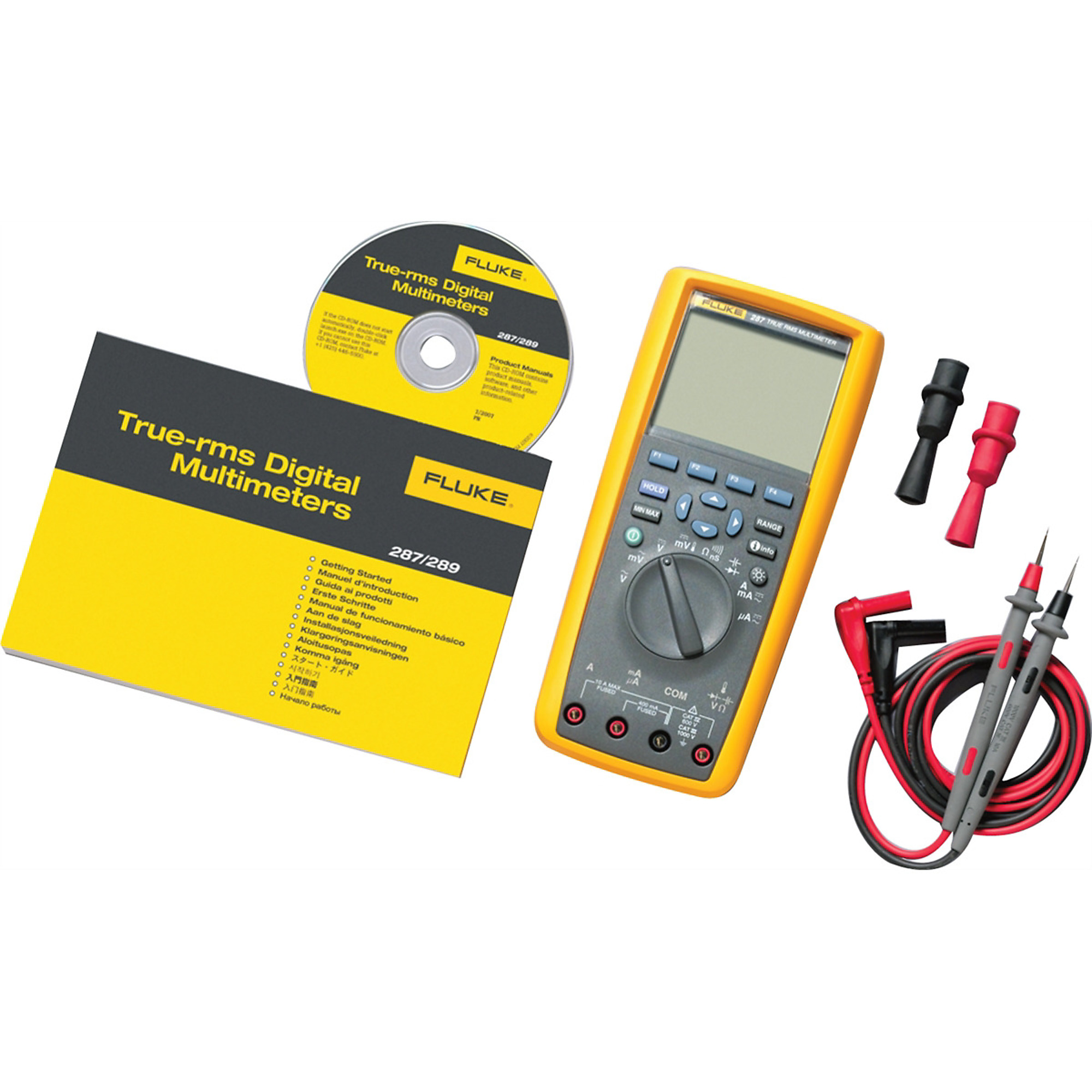 Fluke True-RMS Logging Multimeter with TrendCapture — 50,000 1/4 VGA Display, White Backlight, Model# FLU287